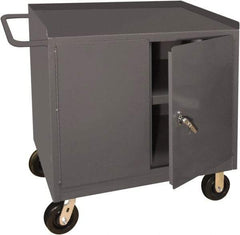 Durham - 1,000 Lb Capacity, 2 Door Mobile Cabinet - 36" Wide x 24" Deep x 37-1/2" High, Steel, Gray - Americas Industrial Supply