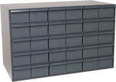 Durham - 30 Drawer, Small Parts Steel Storage Cabinet - 17-1/4" Deep x 33-3/4" Wide x 21-1/8" High - Americas Industrial Supply