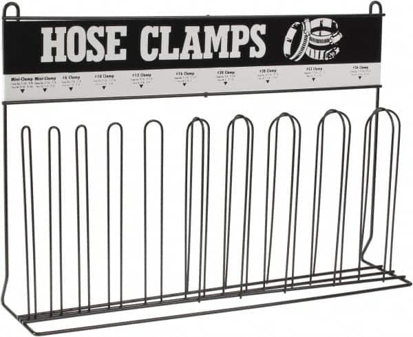 Durham - Blue 10 Post Hose Clamp Rack - 23-1/4" Wide x 15-3/4" High x 5-3/8" Deep - Americas Industrial Supply