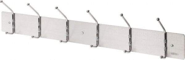 Safco - 6 Hooks, 36" Long x 2-1/8" Deep, Steel Utility Hook Strips - 2-1/2" High - Americas Industrial Supply