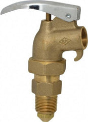 Value Collection - 3/4" NPT Brass Adjustable Drum Faucet - FM Approved, Internal Arrester, Self Closing - Americas Industrial Supply