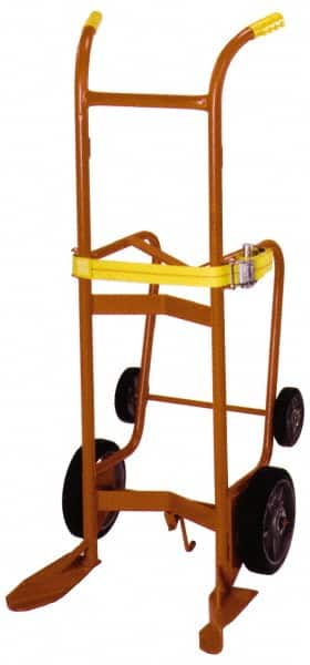 Wesco Industrial Products - 1,000 Lb Load Capacity, 55 Gal Drum Hand Truck - 23-3/4" Wide x 57-1/2" High, 4 Wheels - Americas Industrial Supply