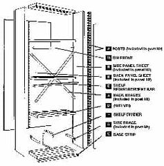 Edsal - 18" High, Open Shelving Shelf Divider - 24" Deep, Use with Edsal Industrial Shelving - Americas Industrial Supply