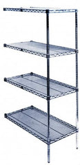 Value Collection - 4 Shelf Wire Shelving Unit - 24" Wide x 18" Deep x 63" High, - Americas Industrial Supply