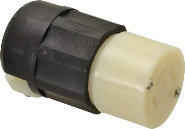 Leviton - 125/250 VAC, 20 Amp, L14-20R Configuration, Industrial Grade, Self Grounding Connector - 1 Phase, 3 Poles, 0.595 to 0.895 Inch Cord Diameter - Americas Industrial Supply