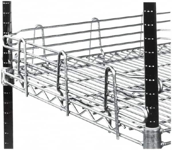 Value Collection - 48" Wide, 4" High, Open Shelving Accessory/Component - Chrome Finish, 1/2" Deep, Use with NuLine Units - Americas Industrial Supply