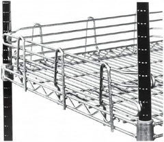 Value Collection - 48" Wide, 4" High, Open Shelving Accessory/Component - Chrome Finish, 1/2" Deep, Use with NuLine Units - Americas Industrial Supply