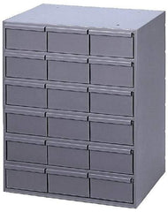 Durham - 18 Drawer, Small Parts Steel Storage Cabinet - 11-5/8" Deep x 17-1/4" Wide x 21-1/4" High - Americas Industrial Supply