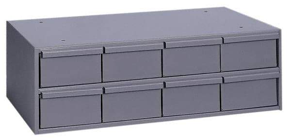 Durham - 8 Drawer, Small Parts Steel Storage Cabinet - 11-5/8" Deep x 22-3/4" Wide x 7-3/8" High - Americas Industrial Supply