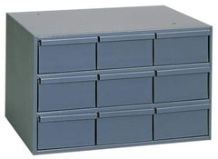 Durham - 9 Drawer, Small Parts Steel Storage Cabinet - 11-5/8" Deep x 17-1/4" Wide x 10-7/8" High - Americas Industrial Supply