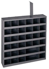 Durham - 36 Bin Bin Shelving Unit with Removable Dividers - 23-3/4 Inch Overall Width x 4-3/4 Inch Overall Depth x 23-3/4 Inch Overall Height, Gray Steel Bins - Americas Industrial Supply