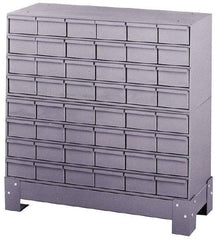 Durham - 48 Bin Bin Shelving Unit with Drawers - 34-1/8 Inch Overall Width x 12-1/4 Inch Overall Depth x 33-3/4 Inch Overall Height, Gray Steel Bins - Americas Industrial Supply