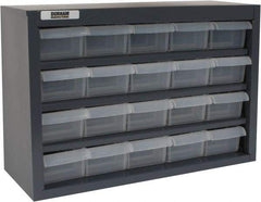 Durham - 20 Drawer, Small Parts Steel Storage Cabinet w/Plastic Drawers - 6-3/8" Deep x 16-3/4" Wide x 12" High - Americas Industrial Supply