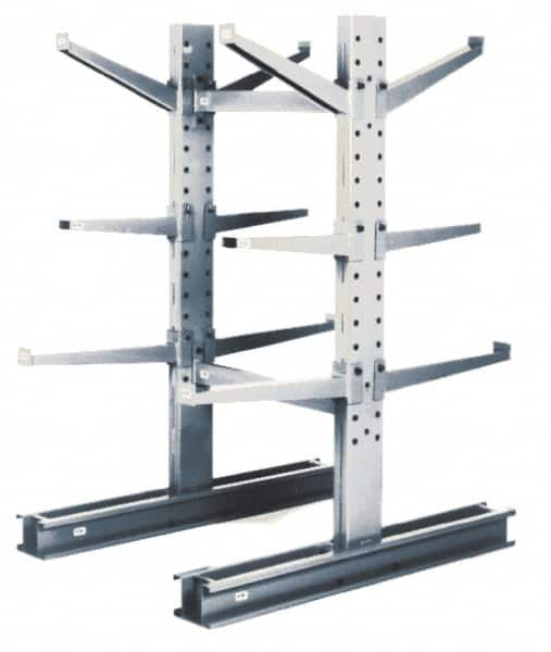 Made in USA - 96 Inches Long, Heavy Duty, Horizontal Brace Set - For 10 to 12 Ft. Uprights - Americas Industrial Supply