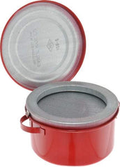 Eagle - 1 Quart Capacity, Coated Steel, Red Bench Can - 3-5/8 Inch High x 6-1/4 Inch Diameter, 2-1/2 Inch Dasher Diameter - Americas Industrial Supply