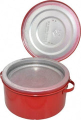 Eagle - 2 Quart Capacity, Coated Steel, Red Bench Can - 4-1/4 Inch High x 8 Inch Diameter, 2-1/2 Inch Dasher Diameter - Americas Industrial Supply