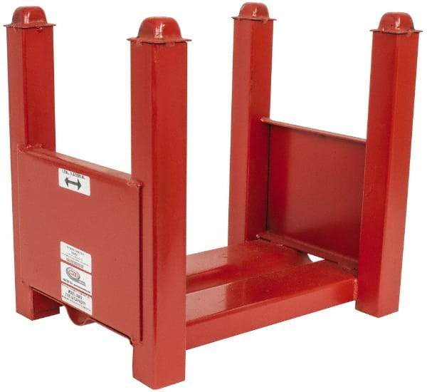 Made in USA - 3,750 Lb Capacity, Orange Stocking Modular Steel Bar Storage Stack - 14" Wide x 17" High - Americas Industrial Supply