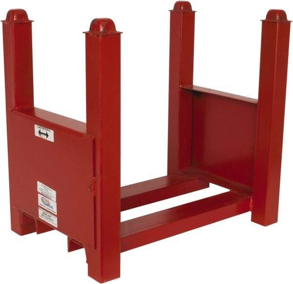 Made in USA - 5,600 Lb Capacity, Orange Stocking Modular Steel Bar Storage Stack - 15" Wide x 20" High - Americas Industrial Supply