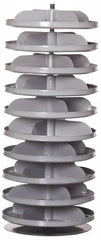 Durham - 65-3/4" High, Steel Rotating Bin Rack - 7 Shelves - Americas Industrial Supply