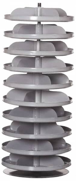 Durham - 41-3/8" High, Steel Rotating Bin Rack - 10 Shelves - Americas Industrial Supply