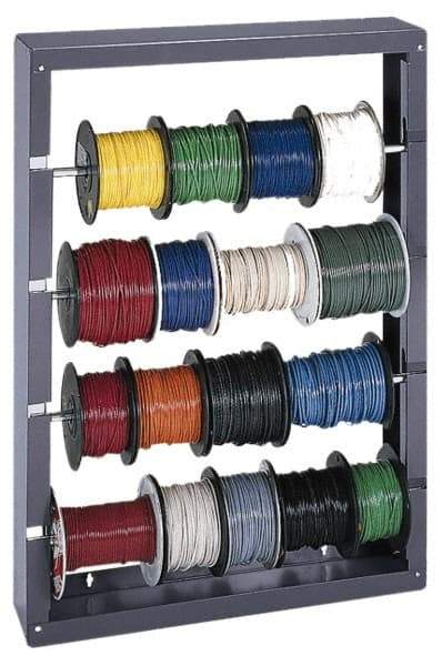 Durham - Gray Wire Spool Rack - 26-1/8" Wide x 37-1/8" High x 6" Deep - Americas Industrial Supply