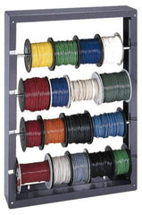 Durham - Gray Wire Spool Rack - 26-1/8" Wide x 37-1/8" High x 6" Deep - Americas Industrial Supply