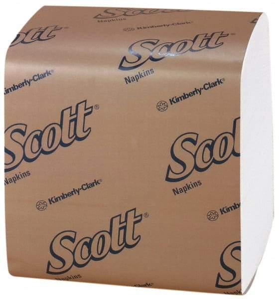 Scott - 17" Long x 17" Wide, 1/4 Fold Dinner Paper Napkins - 1 Ply, White - Americas Industrial Supply