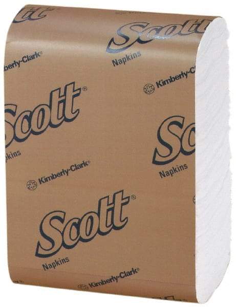 Scott - 8,000 Piece, 7" Long x 12" Wide, Low Fold Dispenser Snack Paper Napkins - 1 Ply - Americas Industrial Supply