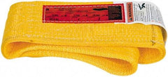 Made in USA - 3' Long x 4" Wide, 9,280 Lb Vertical Capacity, 2 Ply, Nylon Web Sling - 7,420 Lb Choker Capacity - Americas Industrial Supply