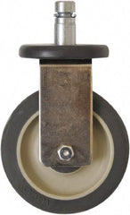 Eagle MHC - 5" Diam x 1-1/4" Wide x 8-1/4" OAH Stem Mount Rigid Caster - Polyurethane, 300 Lb Capacity, Plain Bearing, 1" Round Stem - Americas Industrial Supply