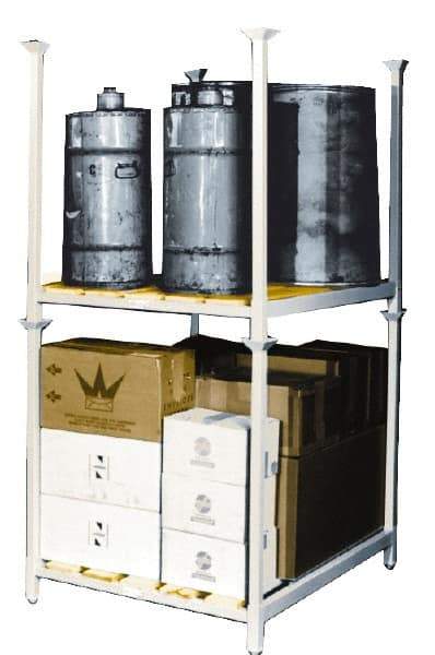 Made in USA - Corner Post (Set of 4) - 48" High, Gray - Americas Industrial Supply