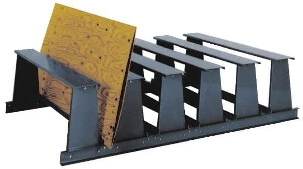 Made in USA - 3 Bay, 19,500 Lb Capacity, Gray Vertical Storage Rack - 84" Wide x 31" High - Americas Industrial Supply