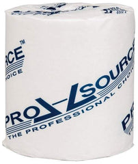 PRO-SOURCE - 300' Roll Length x 3-1/4" Sheet Width, Standard Roll Toilet Tissue - 1,000 Sheets per Roll, Single Ply, White, Recycled Fiber - Americas Industrial Supply