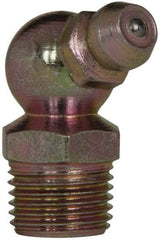 Value Collection - 65° Head Angle, 1/8 NPT Steel Standard Grease Fitting - 11.11mm Hex - Americas Industrial Supply