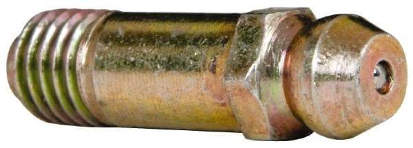 Value Collection - Straight Head Angle, 1/4-28 Steel Standard Grease Fitting - 7.94mm Hex - Americas Industrial Supply