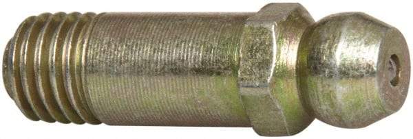 Value Collection - Straight Head Angle, 1/4-28 Steel Standard Grease Fitting - 7.94mm Hex - Americas Industrial Supply