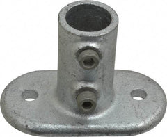 Kee - 3/4" Pipe, Railing Flange, Malleable Iron Flange Pipe Rail Fitting - Galvanized Finish - Americas Industrial Supply