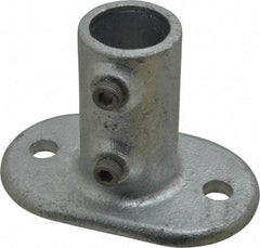 Kee - 1" Pipe, Railing Flange, Malleable Iron Flange Pipe Rail Fitting - Galvanized Finish - Americas Industrial Supply