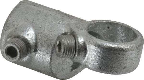 Kee - 3/4" Pipe, Adjustable Side Outlet Tee, Malleable Iron Tee Pipe Rail Fitting - Galvanized Finish - Americas Industrial Supply