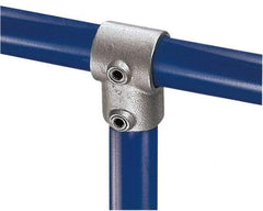 Kee - 3/4" Pipe, Single Socket Tee, Malleable Iron Tee Pipe Rail Fitting - Galvanized Finish - Americas Industrial Supply