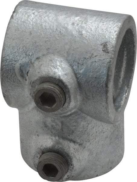 Kee - 1" Pipe, Single Socket Tee, Malleable Iron Tee Pipe Rail Fitting - Galvanized Finish - Americas Industrial Supply