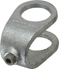 Kee - 1" Pipe, Clamp-On Crossover, Malleable Iron Cross Pipe Rail Fitting - Galvanized Finish - Americas Industrial Supply