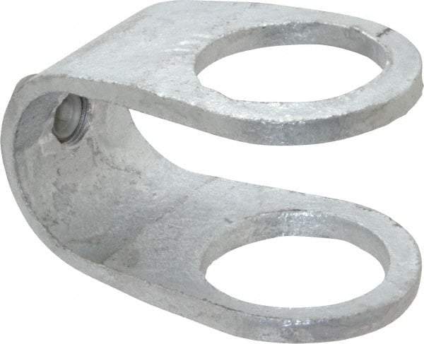 Kee - 1-1/4" Pipe, Clamp-On Crossover, Malleable Iron Cross Pipe Rail Fitting - Galvanized Finish - Americas Industrial Supply