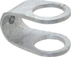 Kee - 1-1/4" Pipe, Clamp-On Crossover, Malleable Iron Cross Pipe Rail Fitting - Galvanized Finish - Americas Industrial Supply