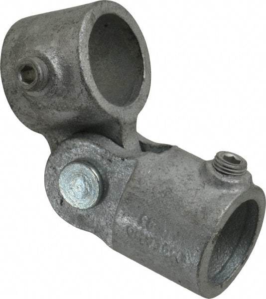 Kee - 1" Pipe, Malleable Iron Swivel Socket Pipe Rail Fitting - Galvanized Finish - Americas Industrial Supply