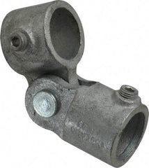 Kee - 1" Pipe, Malleable Iron Swivel Socket Pipe Rail Fitting - Galvanized Finish - Americas Industrial Supply