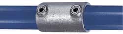 Kee - 3/4" Pipe, Malleable Iron Straight Coupling Pipe Rail Fitting - Galvanized Finish - Americas Industrial Supply