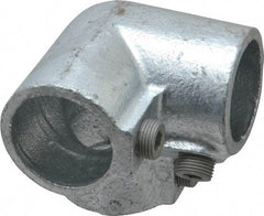 Kee - 1-1/4" Pipe, Side Outlet Elbow, Malleable Iron Elbow Pipe Rail Fitting - Galvanized Finish - Americas Industrial Supply