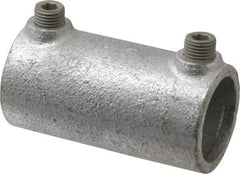 Kee - 3/4" Pipe, Two Socket Cross, Malleable Iron Cross Pipe Rail Fitting - Galvanized Finish - Americas Industrial Supply