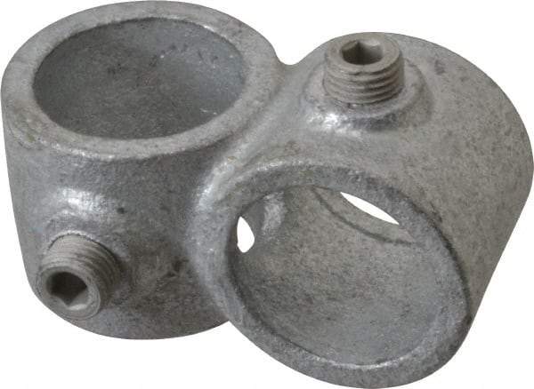 Kee - 1" Pipe, Crossover, Malleable Iron Cross Pipe Rail Fitting - Galvanized Finish - Americas Industrial Supply